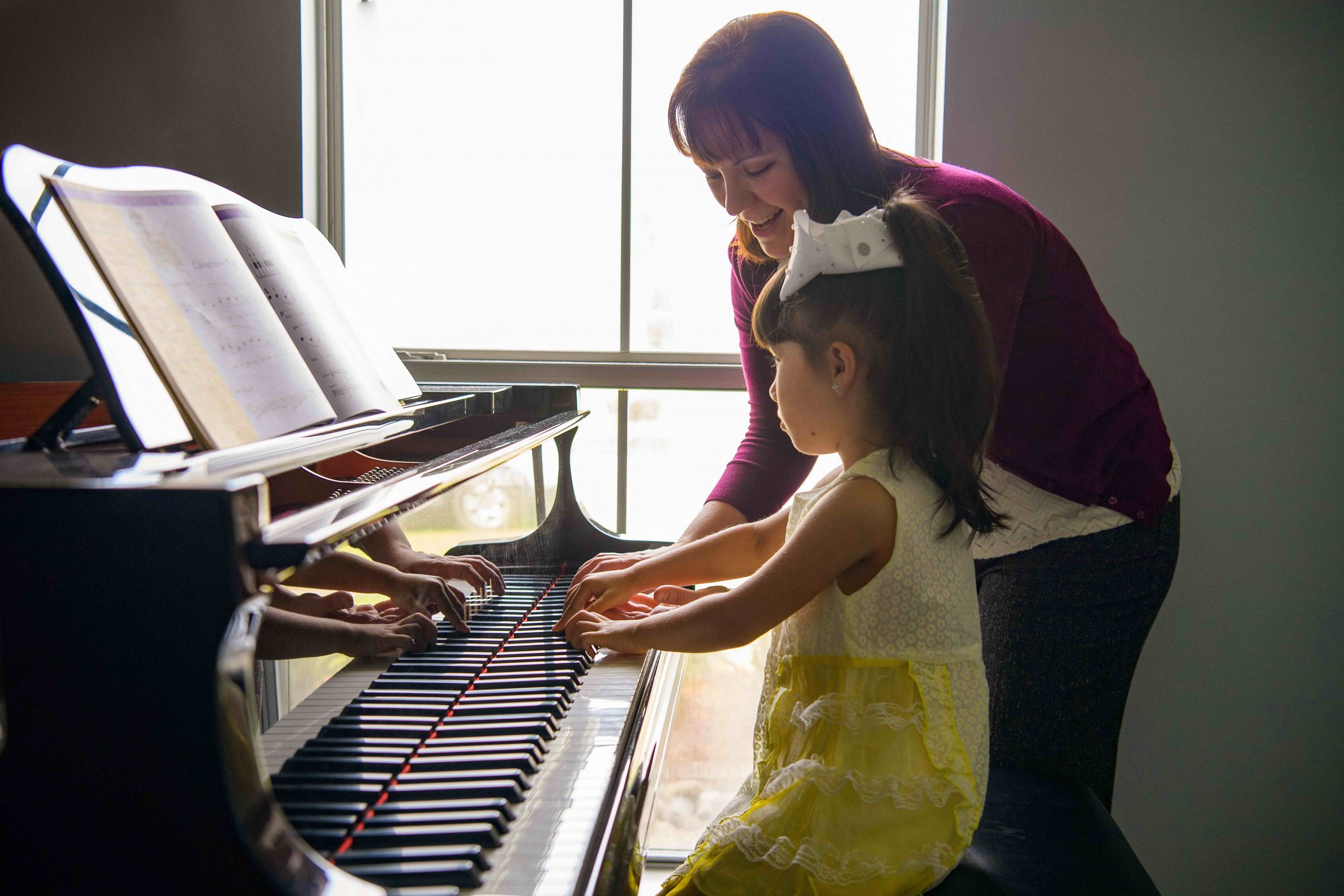 Preschool piano lesson
